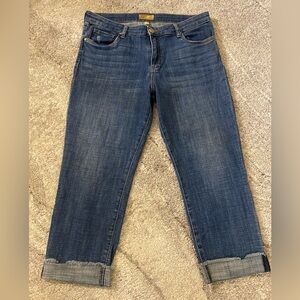 KUT from the Kloth AMY Crop Straight Leg Jeans Size 14